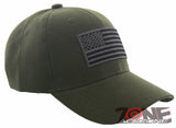 NEW! MILITARY USA FLAG BALL CAP HAT OLIVE