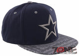 NEW! FLAT BILL DALLAS TEXAS STAR SNAPBACK CAP HAT NAVY