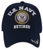 NEW! US NAVY RETIRED USN ROUND CAP HAT NAVY