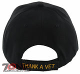 NEW! US MILITARY IF YOU ENJOY YOUR FREEDOM THANK A VETERAN EAGLE CAP HAT BLACK