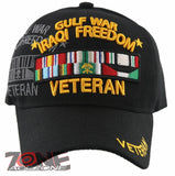 GULF WAR IRAQI FREEDOM VETERAN BALL CAP HAT BLACK