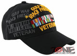 GULF WAR IRAQI FREEDOM VETERAN BALL CAP HAT BLACK