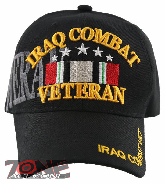 NEW! IRAQ COMBAT VETERAN BALL CAP HAT BLACK