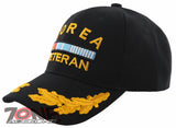 NEW! KOREA VETERAN LEAF MILITARY CAP HAT BLACK