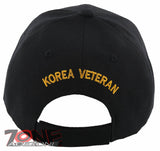 NEW! KOREA VETERAN LEAF MILITARY CAP HAT BLACK