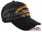 NEW! KOREA VIETNAM VETERAN MILITARY CAP HAT BLACK