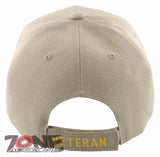 NEW! VIETNAM VETERAN SIDE SHADOW RIBBON BAR MILITARY BALL CAP HAT TAN