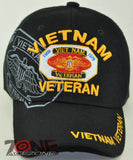 NEW! VIETNAM VETERAN 1959 VIET NAM 1975 MILITARY BALL CAP HAT BLACK