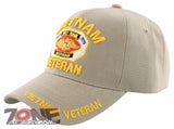 NEW! VIETNAM VETERAN 1959 VIETNAM 1975 MILITARY BALL CAP HAT TAN