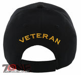NEW! NATIVE VETERAN BIG FEATHER INDIAN AMERICAN BALL CAP HAT BLACK
