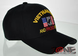 NEW! VIETNAM VETERAN AND PROUD OF IT POW MIA CAP HAT BLACK