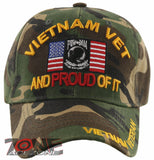 NEW! VIETNAM VETERAN AND PROUD OF IT POW MIA CAP HAT CAMO