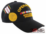 OPERATION ENDURING FREEDOM VETERAN OEF VET GOLD MEDAL BALL CAP HAT