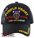 NEW! PURPLE HEART COMBAT WOUNDED MILITARY VIETNAM VETERAN BALL CAP HAT