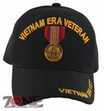 NEW! VIETNAM ERA VETERAN NATIONAL DEFENSE MILITARY BALL CAP HAT BLACK