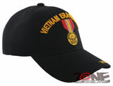 NEW! VIETNAM ERA VETERAN NATIONAL DEFENSE MILITARY BALL CAP HAT BLACK