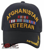NEW! AFGHANISTAN VETERAN MILITARY BALL CAP HAT BLACK