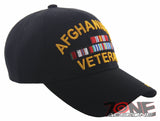 NEW! AFGHANISTAN VETERAN MILITARY BALL CAP HAT BLACK