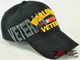 WORLD WAR II 1941-1945 VETERAN MILITARY CAP HAT BLACK