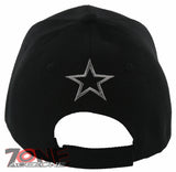 NEW! TEXAS DALLAS STAR BALL CAP HAT SIDE LINE GRAY BLACK