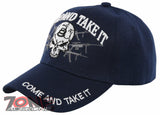 NEW! COME AND TAKE IT SKULL SNAKE BALL CAP HAT NAVY