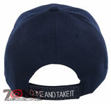 NEW! COME AND TAKE IT SKULL SNAKE BALL CAP HAT NAVY