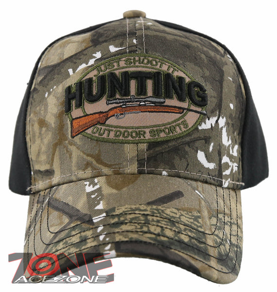 JUST SHOOT IT HUNTING OUTDOOR SPORTS HUNTER BALL CAP HAT CAMO