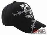 NEW WHITE POW MIA BARBED WIRE MILITARY CAP HAT BLACK