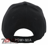 NEW WHITE POW MIA BARBED WIRE MILITARY CAP HAT BLACK