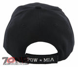 NEW RIBBON POW MIA YOU ARE NOT FORGOTTEN MILITARY CAP HAT BLACK