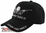NEW! COME AND TAKE IT SKULL BALL CAP HAT BLACK