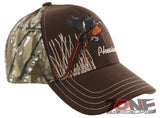 NEW! PHEASANT OUTDOOR HUNTING SIDE BALL CAP HAT BROWN