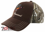 NEW! PHEASANT OUTDOOR HUNTING SIDE BALL CAP HAT BROWN