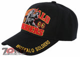 NEW! BUFFALO SOLDIERS AMERICAN HEROES 1866-1944 CENTER CAP HAT BLACK