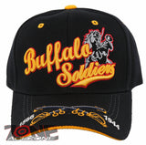 NEW! BUFFALO SOLDIERS AMERICAN HEROES 1866-1944 FR SWORDS CAP HAT BLACK