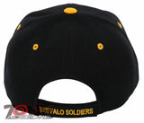 NEW! BUFFALO SOLDIERS AMERICAN HEROES 1866-1944 FR SWORDS CAP HAT BLACK