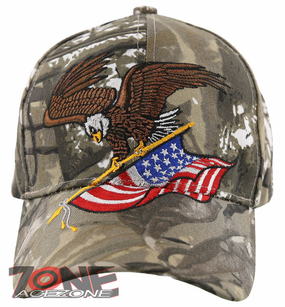 NEW! EAGLE USA FLAG NEW BALL CAP HAT CAMO