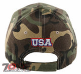 NEW! EAGLE USA FLAG LEAF BALL CAP HAT CAMO