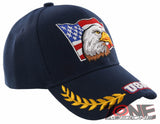 NEW! EAGLE USA FLAG LEAF BALL CAP HAT NAVY