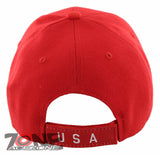 NEW! EAGLE USA FLAG BALL CAP HAT RED