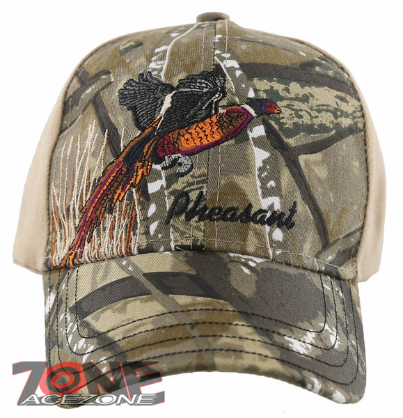 NEW! PHEASANT OUTDOOR HUNTING SIDE BALL CAP HAT CAMO