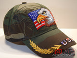 WHOLESALE NEW! EAGLE USA FLAG MILITARY CAP HAT CAMO