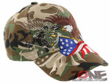 NEW! EAGLE USA FLAG SHADOW MILITARY CAP HAT GREEN CAMO