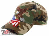 NEW! EAGLE USA FLAG SHADOW MILITARY CAP HAT GREEN CAMO