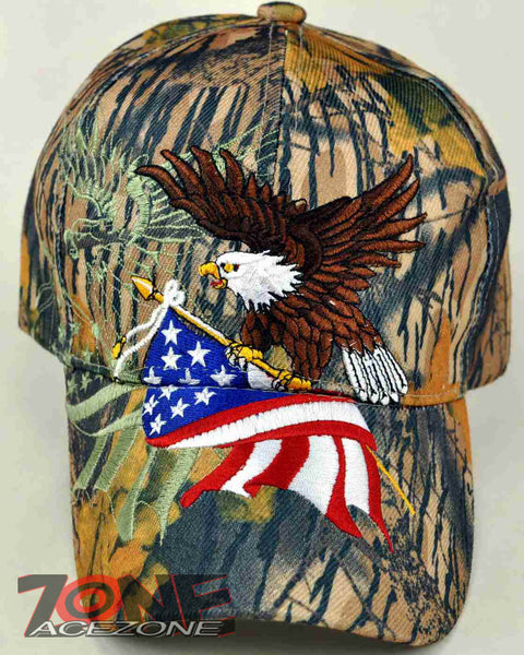 NEW! EAGLE USA FLAG SHADOW MILITARY CAP HAT CAMO
