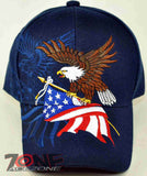 NEW! EAGLE USA FLAG SHADOW MILITARY CAP HAT NAVY