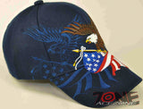 NEW! EAGLE USA FLAG SHADOW MILITARY CAP HAT NAVY