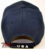 NEW! EAGLE USA FLAG SHADOW MILITARY CAP HAT NAVY