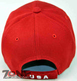 NEW! EAGLE USA FLAG SHADOW MILITARY CAP HAT RED