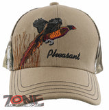 NEW! PHEASANT OUTDOOR HUNTING SIDE BALL CAP HAT TAN